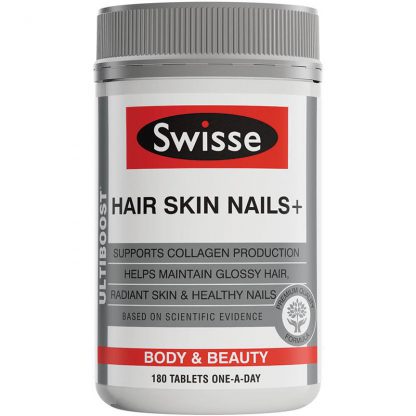 Swisse Ultiboost Hair Skin Nails  180 Tablets Exclusive Size