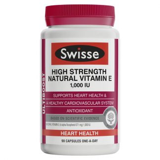 Swisse Ultiboost High Strength Natural Vitamin E 1000UI 90 Capsules