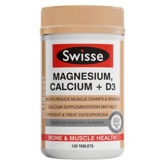 Swisse Ultiboost Magnesium Calcium   Vitamin D 120 Tablets