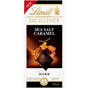 Lindt - Sea Salt Caramel Excellence Dark Chocolate Block   100g  - 澳洲小小超市
