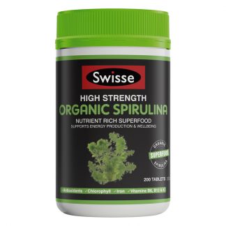 Swisse 1000mg 高濃度有機螺旋藻片 200片 Swisse High Strength Organic Spirulina 1000mg 200 Tablets