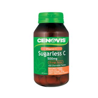 Cenovis 無糖维他命C/维生素C 咀嚼片 100片 - 澳洲小小超市 - Cenovis Vitamin C 500mg Sugarless 100 Tablets