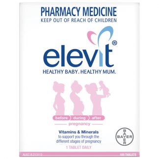 Elevit 愛樂維葉酸片 準備孕/孕婦孕期營養維生素 100片