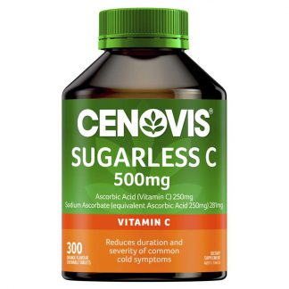Cenovis 無糖维他命C/维生素C 咀嚼片 300片 - 澳洲小小超市 - Cenovis Vitamin C 500mg Sugarless 300 Tablets