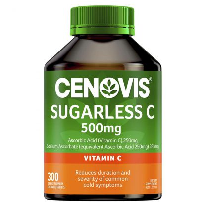 Cenovis 無糖维他命C/维生素C 咀嚼片 300片 - 澳洲小小超市 - Cenovis Vitamin C 500mg Sugarless 300 Tablets